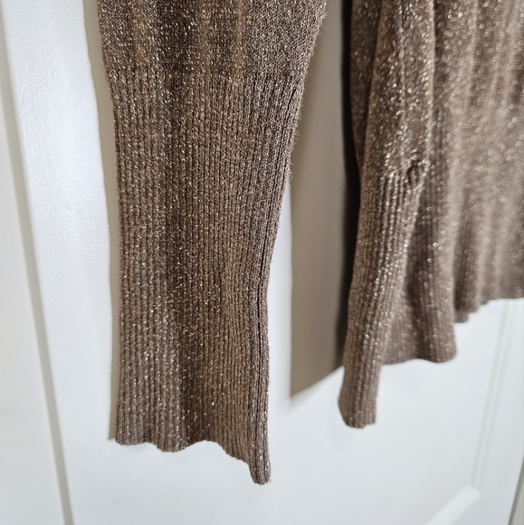 Marciano Gold Shimer Sparkle Pullover Cowl Neck Sweater - Picture 4 of 9